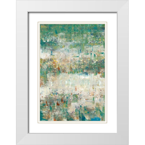 Flower Path II White Modern Wood Framed Art Print with Double Matting by OToole, Tim