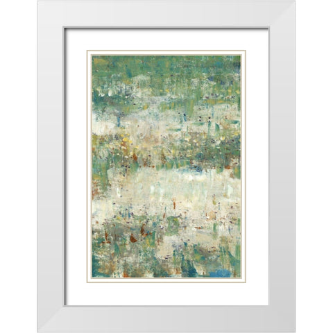 Flower Path II White Modern Wood Framed Art Print with Double Matting by OToole, Tim