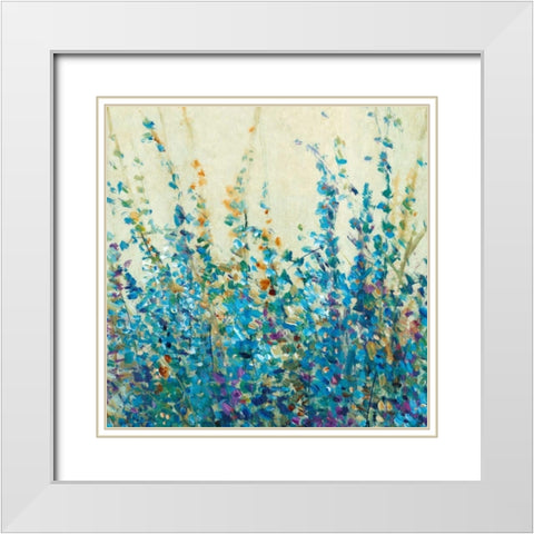 Shades of Blue II White Modern Wood Framed Art Print with Double Matting by OToole, Tim
