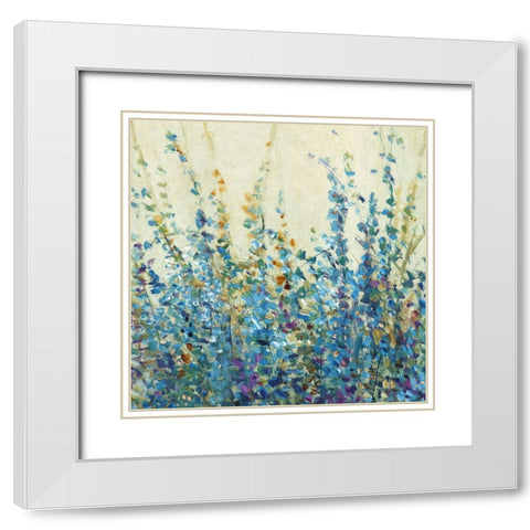 Shades of Blue II White Modern Wood Framed Art Print with Double Matting by OToole, Tim