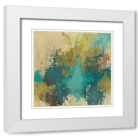 Blue Monday I White Modern Wood Framed Art Print with Double Matting by Vess, June Erica