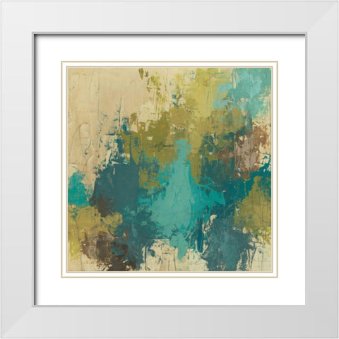 Blue Monday I White Modern Wood Framed Art Print with Double Matting by Vess, June Erica