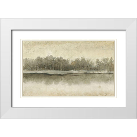 Edgewater I White Modern Wood Framed Art Print with Double Matting by OToole, Tim