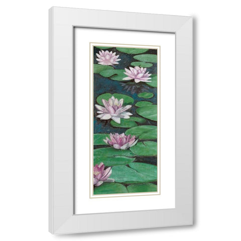 Tranquil Lilies II White Modern Wood Framed Art Print with Double Matting by McCavitt, Naomi