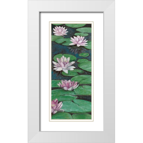 Tranquil Lilies II White Modern Wood Framed Art Print with Double Matting by McCavitt, Naomi
