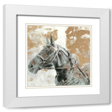 Driving Horses I White Modern Wood Framed Art Print with Double Matting by McCavitt, Naomi