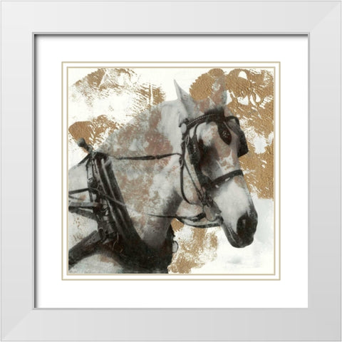 Driving Horses II White Modern Wood Framed Art Print with Double Matting by McCavitt, Naomi