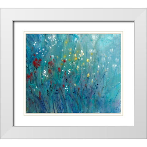 Blue Vision II White Modern Wood Framed Art Print with Double Matting by OToole, Tim