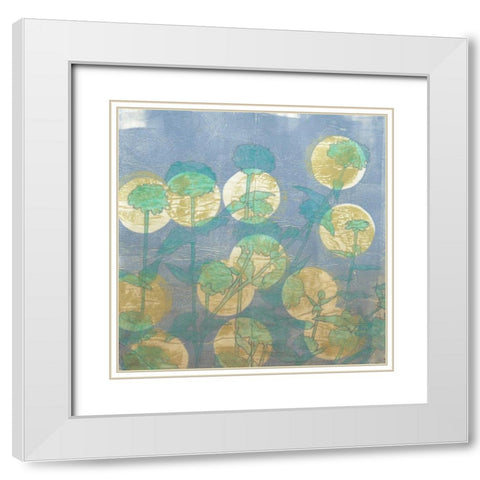 Spotlight Floral I White Modern Wood Framed Art Print with Double Matting by Meagher, Megan