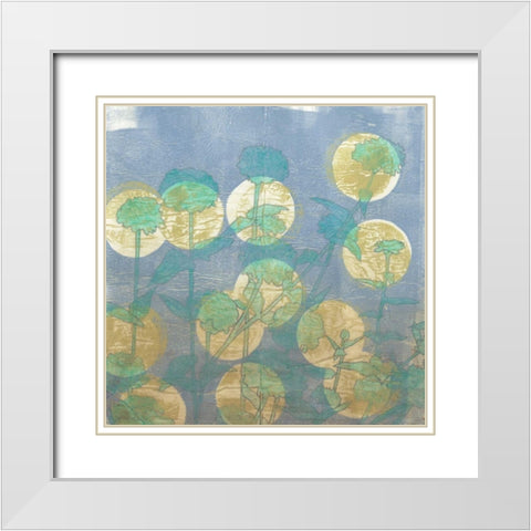 Spotlight Floral I White Modern Wood Framed Art Print with Double Matting by Meagher, Megan
