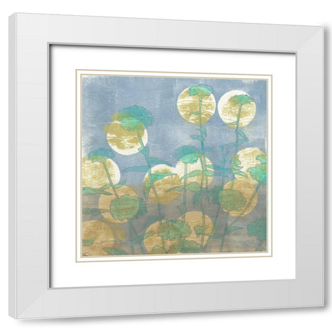 Spotlight Floral II White Modern Wood Framed Art Print with Double Matting by Meagher, Megan