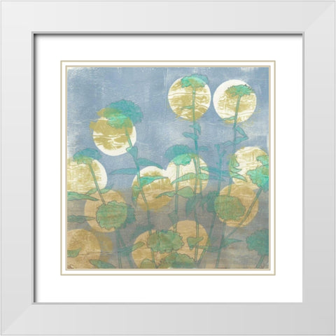 Spotlight Floral II White Modern Wood Framed Art Print with Double Matting by Meagher, Megan