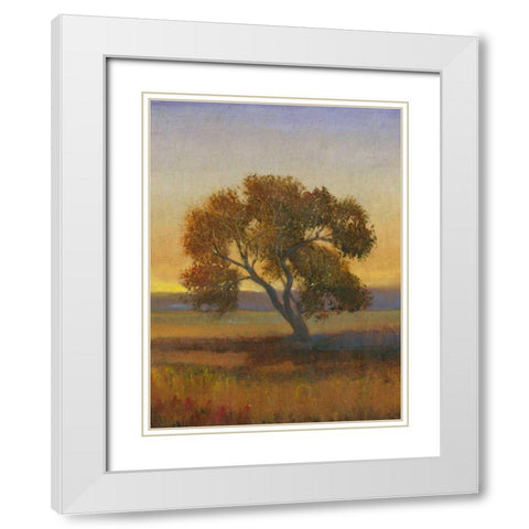 Firelight I White Modern Wood Framed Art Print with Double Matting by OToole, Tim