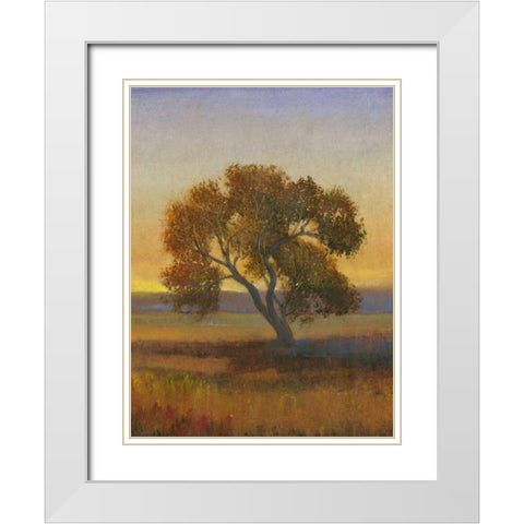 Firelight I White Modern Wood Framed Art Print with Double Matting by OToole, Tim