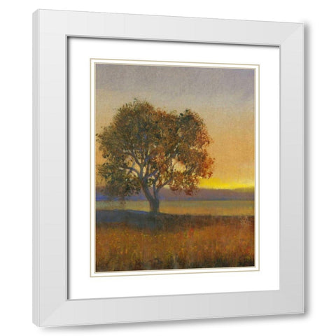 Firelight II White Modern Wood Framed Art Print with Double Matting by OToole, Tim