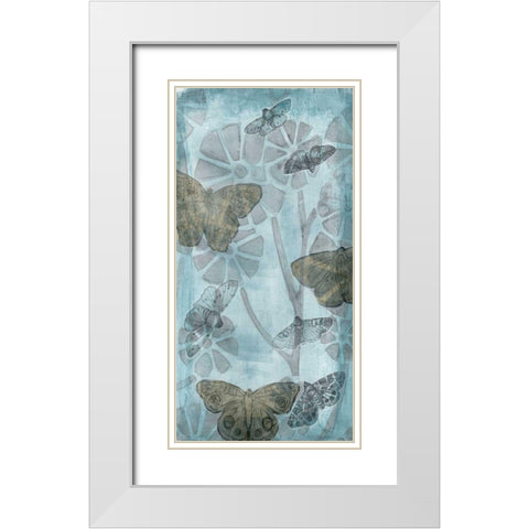 Wings and Petals II White Modern Wood Framed Art Print with Double Matting by Meagher, Megan