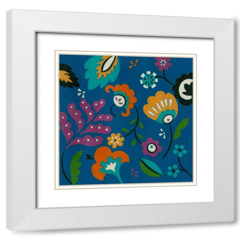 Calliope II White Modern Wood Framed Art Print with Double Matting by Zarris, Chariklia