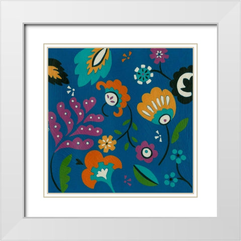Calliope II White Modern Wood Framed Art Print with Double Matting by Zarris, Chariklia