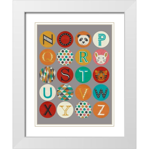 Luciens Alphabet II White Modern Wood Framed Art Print with Double Matting by Zarris, Chariklia