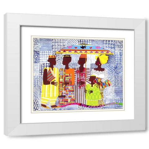 We Are African People White Modern Wood Framed Art Print with Double Matting by Honeywood, Varnette
