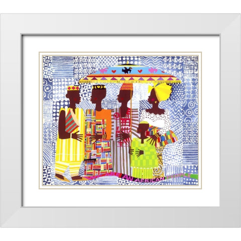 We Are African People White Modern Wood Framed Art Print with Double Matting by Honeywood, Varnette