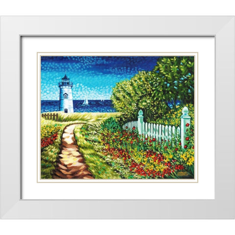 Lighthouse Retreat II White Modern Wood Framed Art Print with Double Matting by Vitaletti, Carolee