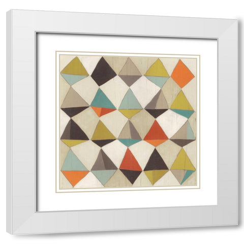 Pattern Undulation II White Modern Wood Framed Art Print with Double Matting by Vess, June Erica