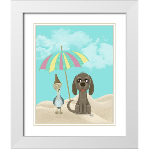 Bebe-Cream of the Crop White Modern Wood Framed Art Print with Double Matting by Fab Funky