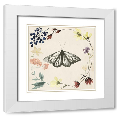 Pressed Flower Collection E White Modern Wood Framed Art Print with Double Matting by Popp, Grace