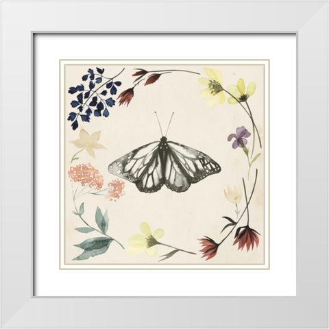 Pressed Flower Collection E White Modern Wood Framed Art Print with Double Matting by Popp, Grace
