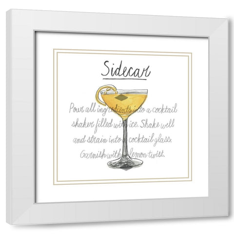 Classic Cocktails Collection D White Modern Wood Framed Art Print with Double Matting by McCavitt, Naomi