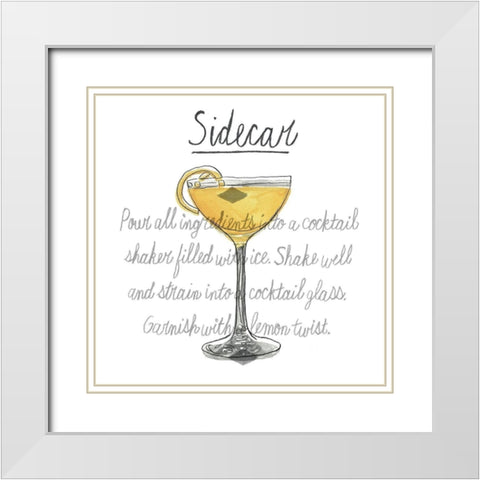 Classic Cocktails Collection D White Modern Wood Framed Art Print with Double Matting by McCavitt, Naomi