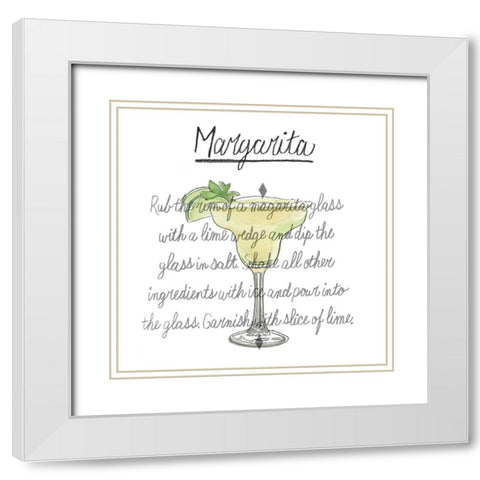 Classic Cocktails Collection F White Modern Wood Framed Art Print with Double Matting by McCavitt, Naomi
