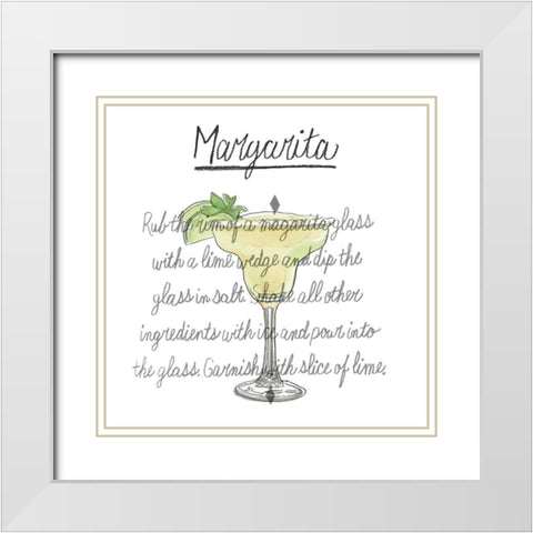 Classic Cocktails Collection F White Modern Wood Framed Art Print with Double Matting by McCavitt, Naomi