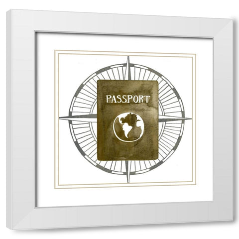 Traveling Dreamer Collection H White Modern Wood Framed Art Print with Double Matting by Popp, Grace