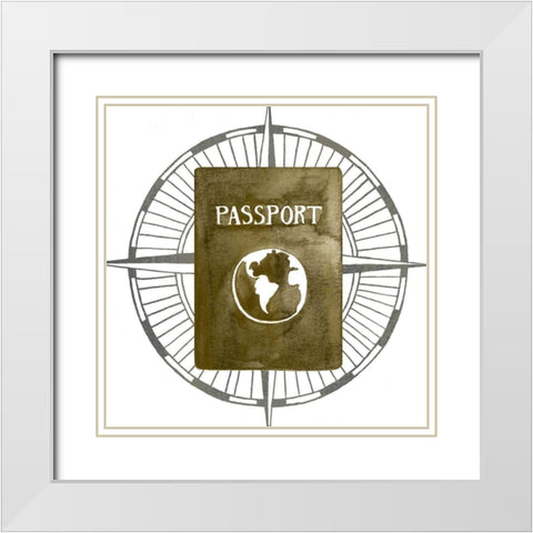Traveling Dreamer Collection H White Modern Wood Framed Art Print with Double Matting by Popp, Grace