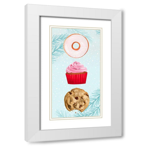 Sweet Holidays Collection B White Modern Wood Framed Art Print with Double Matting by Borges, Victoria