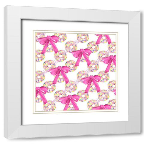 Candy Christmas Collection F White Modern Wood Framed Art Print with Double Matting by Parker, Jennifer Paxton