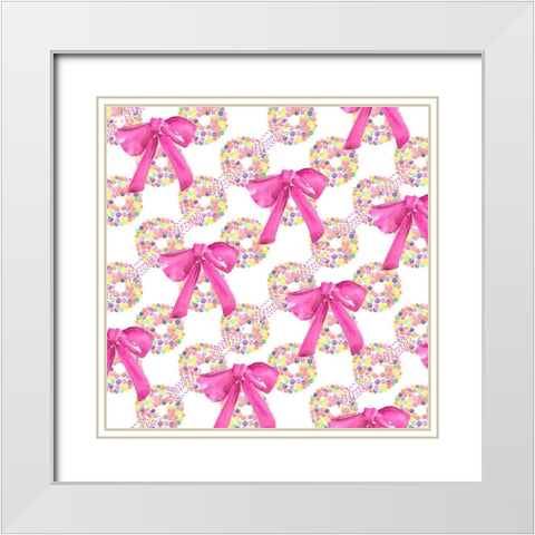 Candy Christmas Collection F White Modern Wood Framed Art Print with Double Matting by Parker, Jennifer Paxton