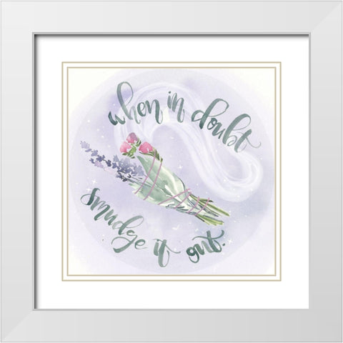 Green Witch Collection C White Modern Wood Framed Art Print with Double Matting by Parker, Jennifer Paxton