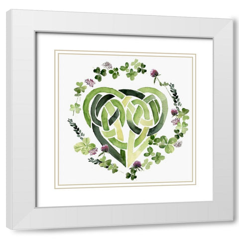 Clover Sayings Collection C White Modern Wood Framed Art Print with Double Matting by Parker, Jennifer Paxton