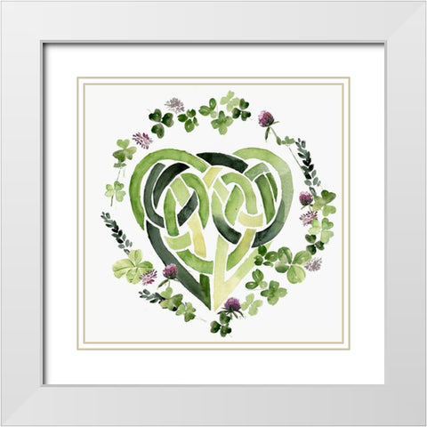 Clover Sayings Collection C White Modern Wood Framed Art Print with Double Matting by Parker, Jennifer Paxton