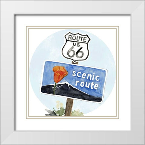 Summer Vacation Collection C White Modern Wood Framed Art Print with Double Matting by Parker, Jennifer Paxton