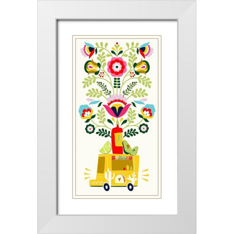 Cinco de Mayo Collection B White Modern Wood Framed Art Print with Double Matting by Borges, Victoria