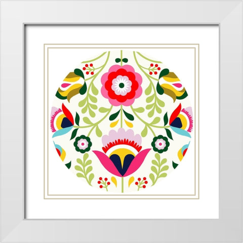 Cinco de Mayo Collection C White Modern Wood Framed Art Print with Double Matting by Borges, Victoria