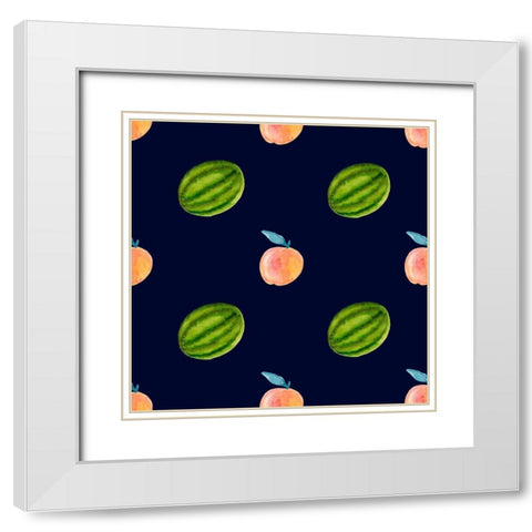 Fresh Fruit Collection G White Modern Wood Framed Art Print with Double Matting by Borges, Victoria