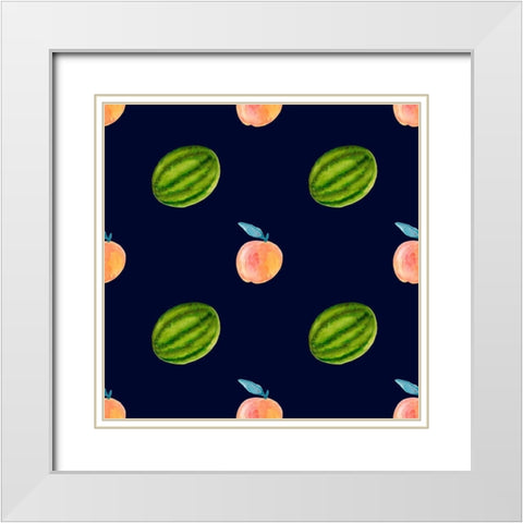 Fresh Fruit Collection G White Modern Wood Framed Art Print with Double Matting by Borges, Victoria