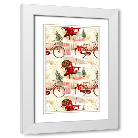 Christmas Coast Collection E White Modern Wood Framed Art Print with Double Matting by Borges, Victoria