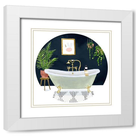 Homebody Collection C White Modern Wood Framed Art Print with Double Matting by Borges, Victoria