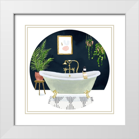 Homebody Collection C White Modern Wood Framed Art Print with Double Matting by Borges, Victoria